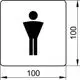 Schild mit schwarzem Männersymbol auf weißem Hintergrund, umrandet. Produkte von Keuco sind bekannt für ihre Funktionalität und einfache Orientierung in öffentlichen Toiletten.